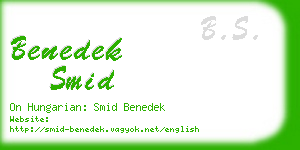 benedek smid business card